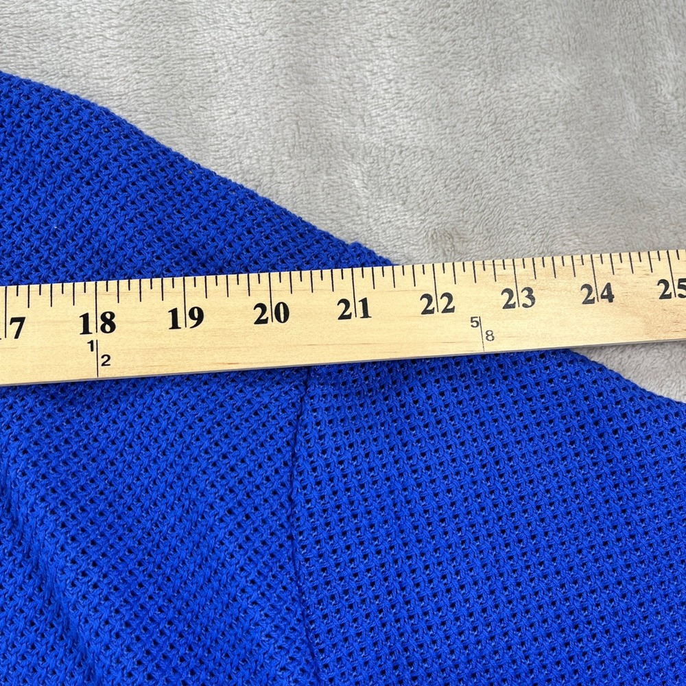 American Eagle Baseball Top M Blue NEW Crochet Lace Trim Jersey 77 Sporty - Picture 10 of 11